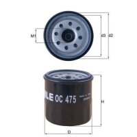 Ölfilter Partikelfilter MAHLE für AIXAM 500...