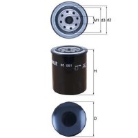 Oil filter screw-on filter 80mm KNECHT for D-MAX I (TFR/TFS)