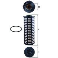 Oil filter filter insert 104mm KNECHT for CASE IH
