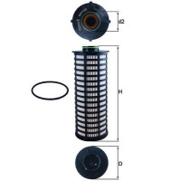 Cleaning oil filter insert Ø 104 mm MAHLE for...