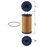 Oil filter filter insert 110mm KNECHT for VOLVO RENAULT