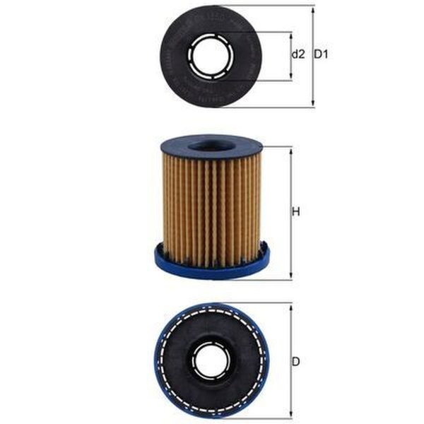 Oil filter filter insert 70.2mm KNECHT for OPEL INSIGNIA B Grand Sport (Z18)