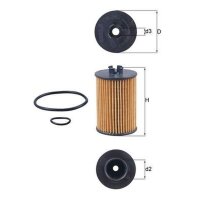 Ölfilter Filtereinsatz 56mm MAHLE für MERCEDES...