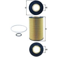 Oil filter filter insert 121mm KNECHT for MAN LIEBHERR