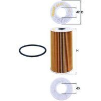 Ölfilter Filtereinsatz 57mm MAHLE für OPEL...