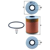 Ölfilter Filtereinsatz 82mm MAHLE für BMW 3...