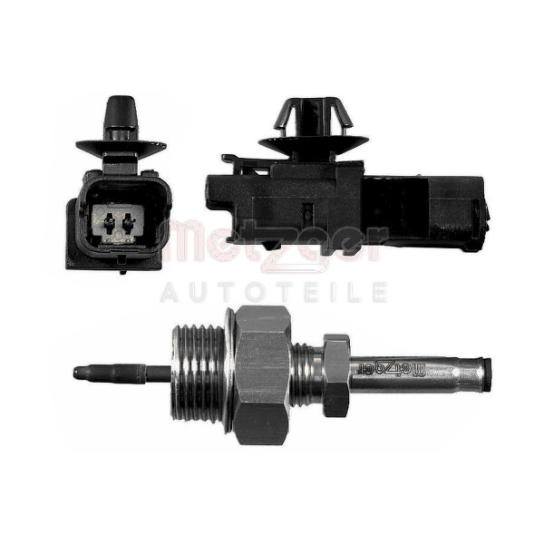 Sensor Exhaust Gas temp 720 mm cable 2-pin METZGER for e.g. RENAULT SCÉNIC
