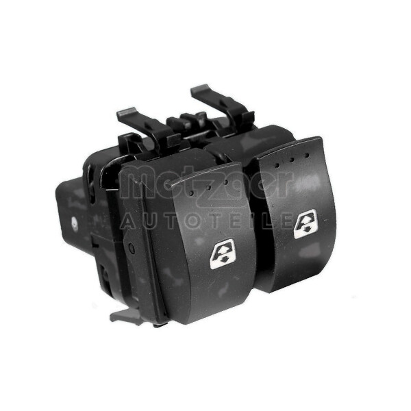 Power Window Switch front 10-pin black METZGER for e.g. RENAULT MEGANE