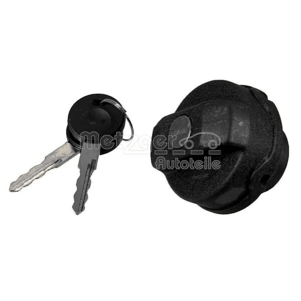 Fuel Tank Cap with Key without retaining strap METZGER for e.g. VW GOLF