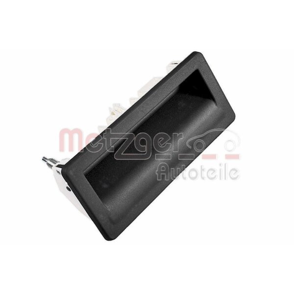 Tailgate Handle with microswitch plastic black METZGER for e.g. AUDI A3
