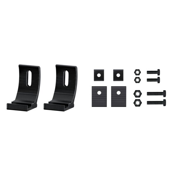 Worklight Bracket Set stainless steel black HELLA suitable for DAF