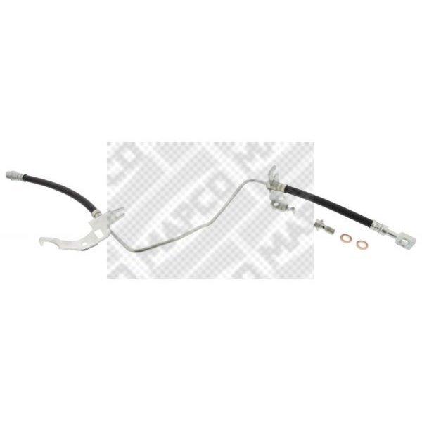 Bremsschlauch hinten rechts 530mm mit Rohrleitung MAPCO für OPEL ASTRA H