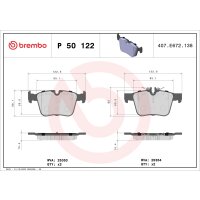 Brake pad set disc brake 16 mm BREMBO for MERCEDES-BENZ...