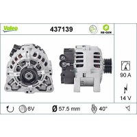 Generator 58mm with V-ribbed belt pulley VALEO for...