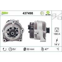 Generator 52mm with V-ribbed belt pulley VALEO for BMW 5...