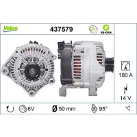 Generator 50mm with V-ribbed belt pulley VALEO for BMW 5...