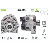 Generator 54mm with V-ribbed belt pulley VALEO for BMW 5...