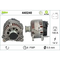 Generator 51mm with freewheel pulley VALEO for SKODA...