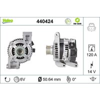 Generator 51mm with V-ribbed belt pulley VALEO for FORD...