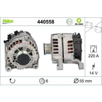 Generator 55mm with V-ribbed belt pulley VALEO for BMW X5