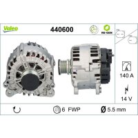 Generator 51mm with freewheel pulley VALEO for VW AMAROK