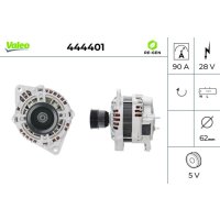 Generator 62mm with V-ribbed belt pulley VALEO 444401