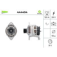 Generator 62mm with V-ribbed belt pulley VALEO for VOLVO
