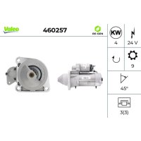 Starter 4kW 9 teeth flange 110mm VALEO 460257