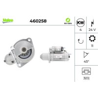 Starter 4kW 11 teeth flange 89mm VALEO for VOLVO