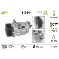 Klimakompressor 119mm mit PAG-Kompressoröl VALEO...