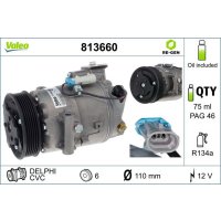Klimakompressor 110mm mit PAG-Kompressoröl VALEO...