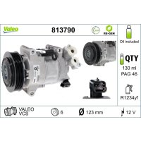 Klimakompressor 123mm mit PAG-Kompressoröl VALEO...