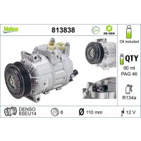 Klimakompressor 110mm mit PAG-Kompressoröl VALEO...
