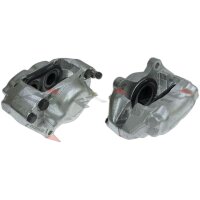 Brake caliper front axle left fixed cast iron grey FTE...