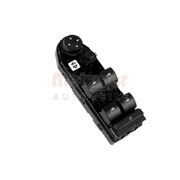 Power Window Switch 4-pin black METZGER suitable for e.g. BMW 5 Series