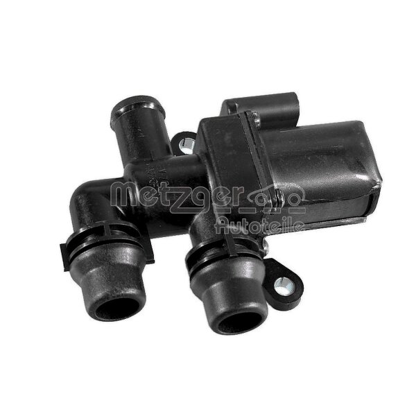Coolant Control Valve 3-connections 2-pole METZGER for SKODA OCTAVIA and others
