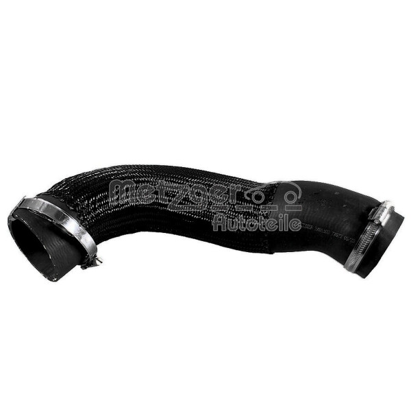 Ladeluftschlauch unten mit Schellen METZGER passend für u.a. VOLVO V60