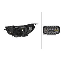 Headlight right 12 V LED HELLA suitable for e.g. OPEL GRANDLAND