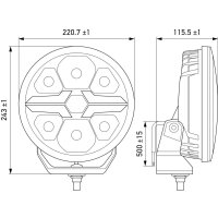 Fernscheinwerfer stirnseitig LED HELLA für DAF