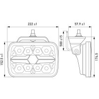 High beam headlamp front 24 V LED HELLA