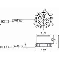 Rundumkennleuchte 30 V 22 W LED HELLA universell...