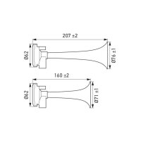 Fanfare 24 V 336 W 115 dBA Low frequency HELLA