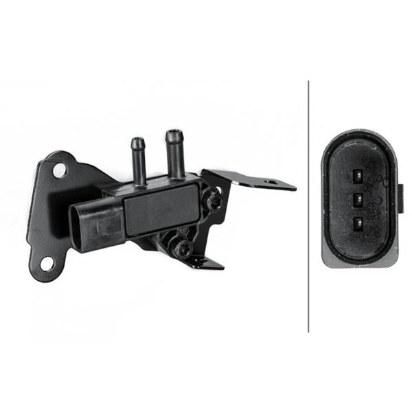 Sensor Abgasdruck geschraubt 3-polig HELLA für u.a. CHEVROLET Captiva