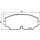 Brake pad set discs with wear warning contact 18.4 mm HELLA for e.g. VW GOLF