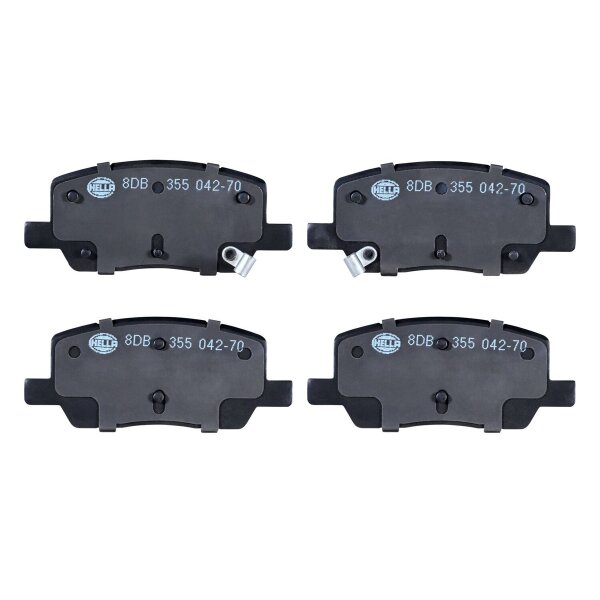 Bremsbelagsatz Scheiben mit Verschleißwarnung 15,7 mm HELLA für u.a. TESLA MODEL