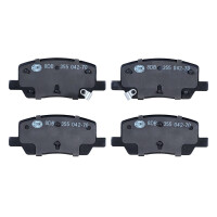 Brake pad set discs with wear warning 15.7 mm HELLA for...