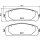 Brake pad set without wear warning 17.5 mm HELLA for LEXUS RX and others