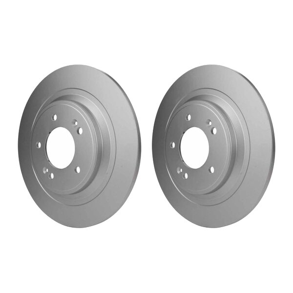 2 Brake Discs full Ø 76 mm 10 mm HELLA suitable for e.g. KIA SPORTAGE