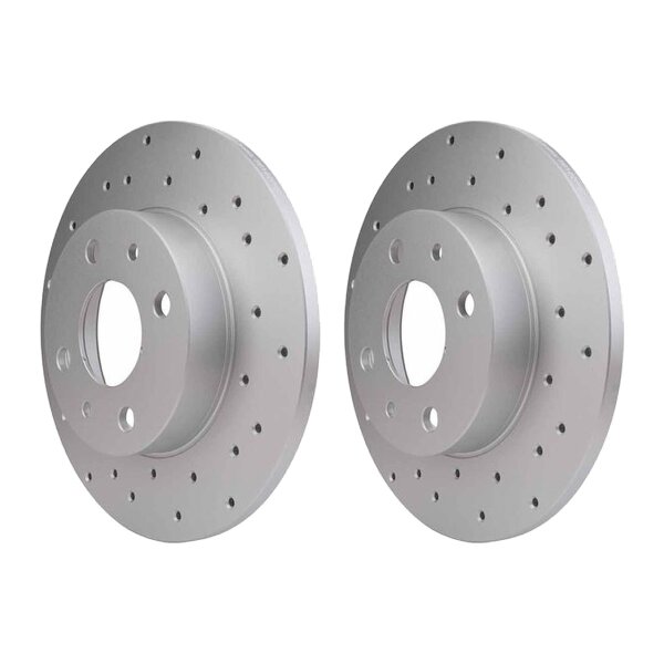 2 Bremsscheiben voll Ø 59 mm 11 mm HELLA passend für u.a. ABARTH 500