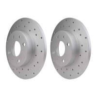 2 Brake Discs full Ø 59 mm 11 mm HELLA suitable...